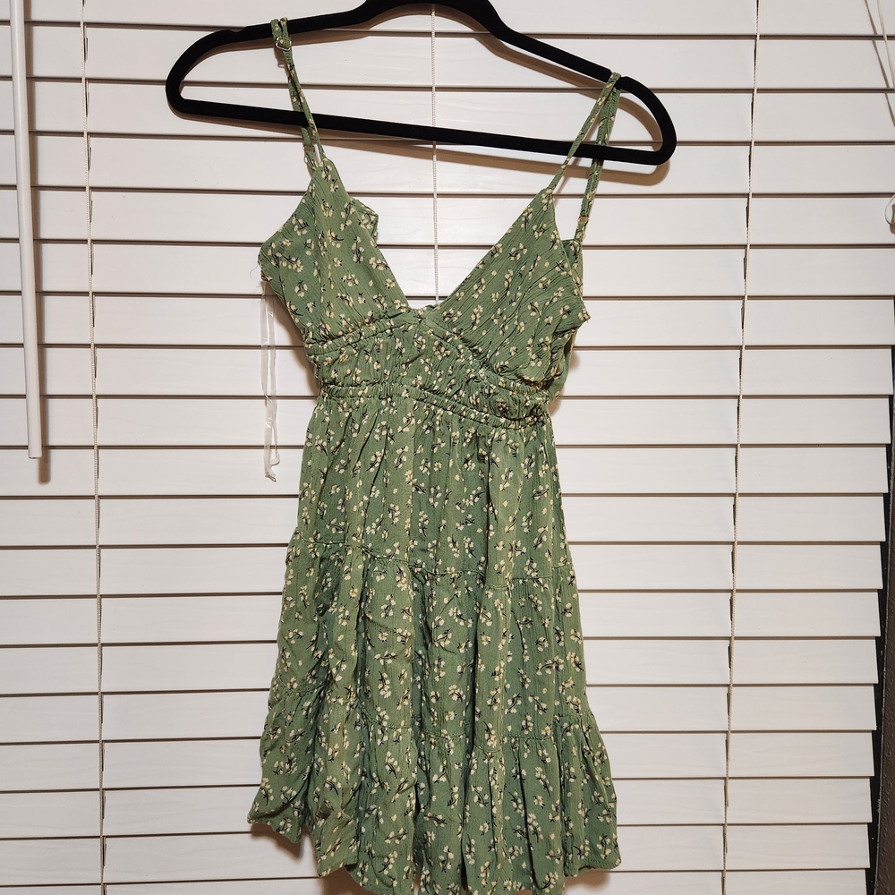 Floral Green Summer Dress